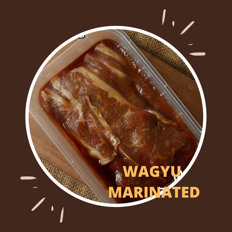 Daging wagyu marinasi (wagyu beef marinated)