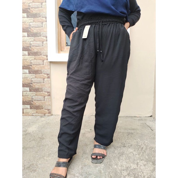 CELANA BAGGY PANTS CRINKLE AIR FLOW JUMBO PREMIUM / CELANA LUNA CRINKLE BIG SIZE / CRINKLE PANTS WANITA