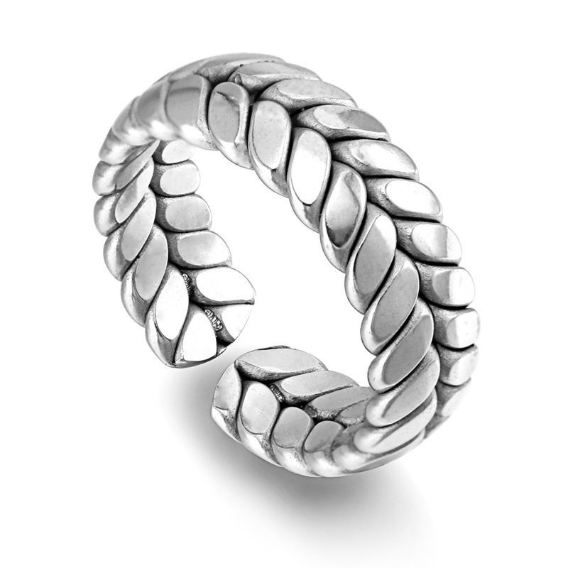 Cincin Emas Bahan titanium steel Gaya Jepang Untuk Pria Dan Wanita