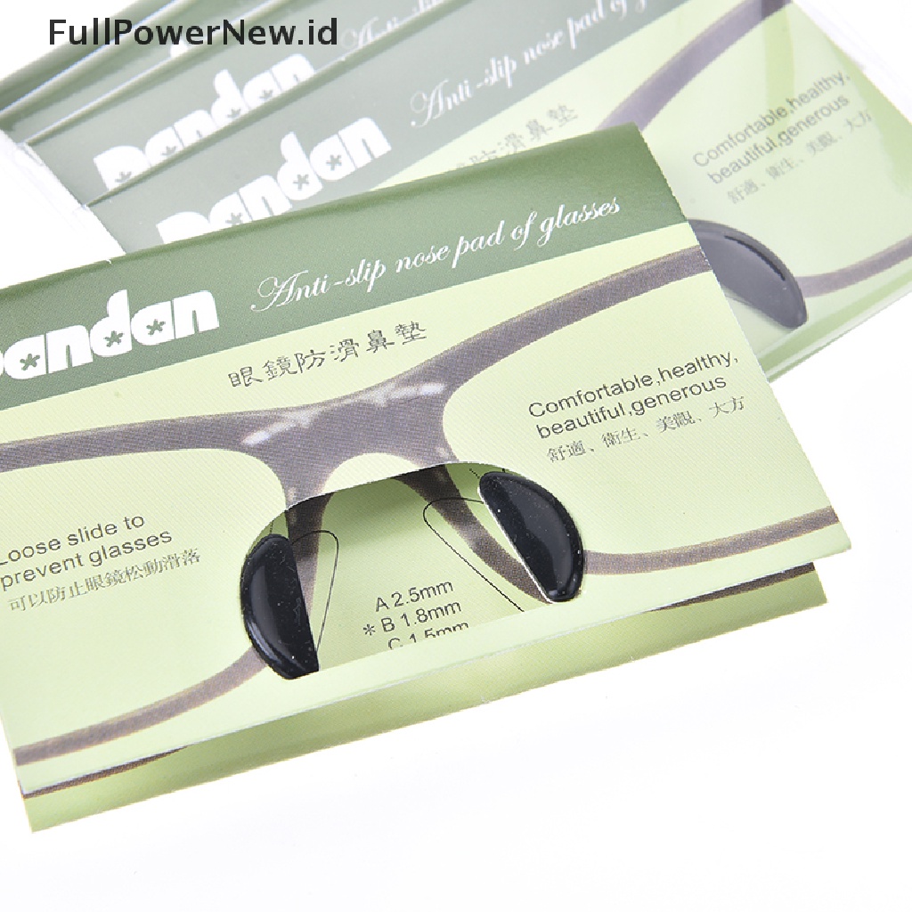 [Full] 5 pairs 1.8mm anti-slip silicone nose pads eyeglass sunglass glasses spectacles .