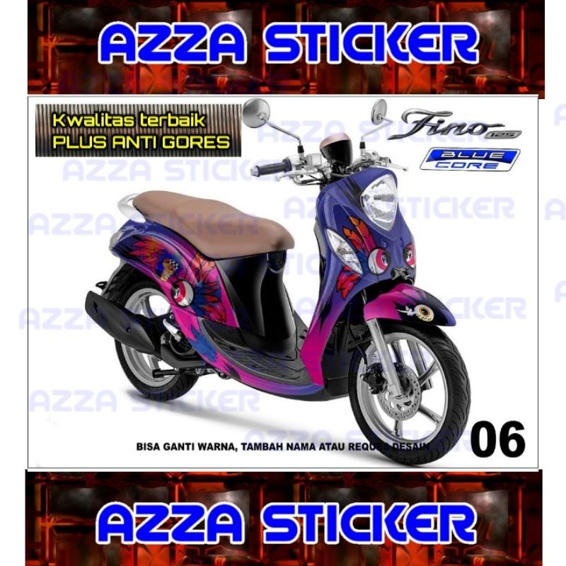 Stiker Dekal Vario Fino 125 Blue Core Striping Motor Fino 125 Blue Core Full Sticker Decal Fino 125 