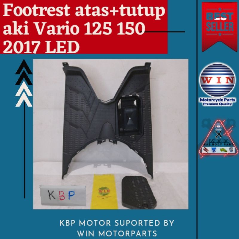 Pijakan Kaki Vario 125 150 2015 2016 2017 | footrest atas + tutup aki WIN | bordes dek injakan motor