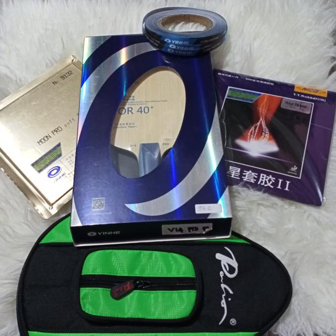 Termurah Paket Bet Pingpong Tenis Meja Yinhe V14 Pro Plus Karet Yinhe Spiners