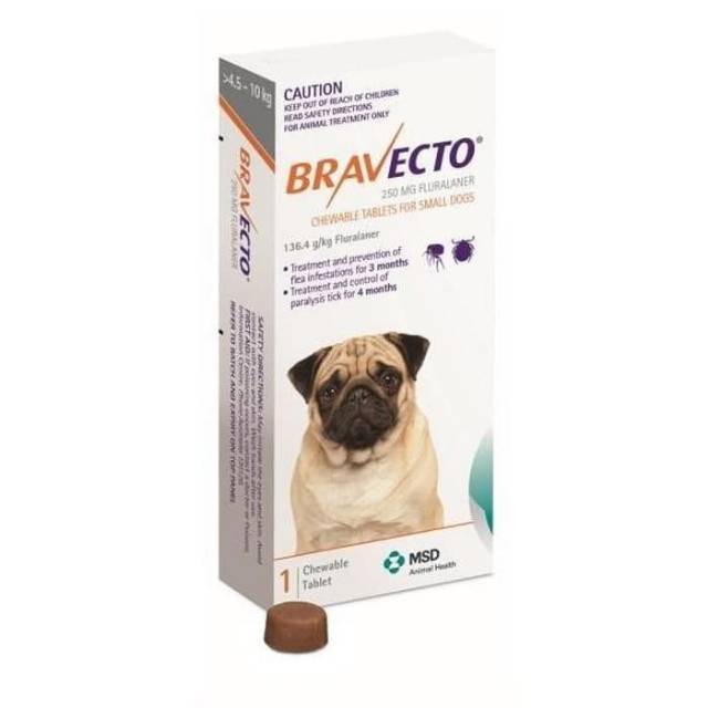 Bravecto 250 mg 4.5-10 Kg