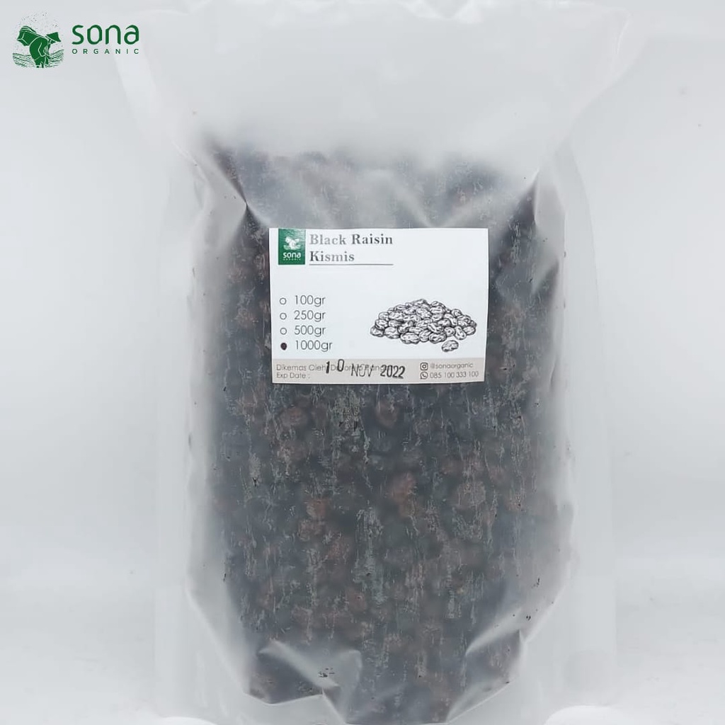 

Black Raisin kismis hitam 1000 gr / 1kg - Sona