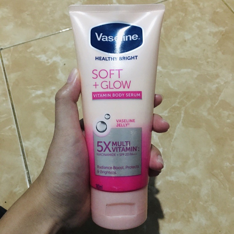 Jual Vaseline Healthy Bright Soft Glow Vitamin Body Serum 180ml Shopee Indonesia 3803