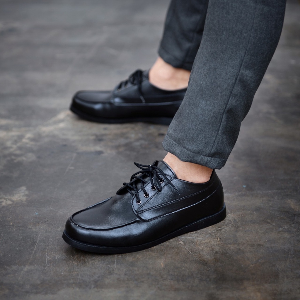 SEPATU FORMAL PRIA CASUAL BLACK BROWN KANTORAN PERNIKAHAN ORIGINAL MURAH - SepatuFormal Pantofel pria Resmi Formal Hitam Coklat Tali Kulit Syntetis Kasual Kantor Kuliah Gereja Pesta Kondangan Kerja PNS Guru Terbaik Terkini Trendy Kekinian Terbaru Terlaris