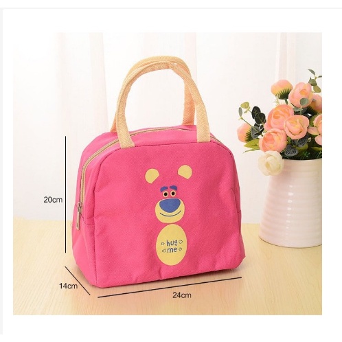 Tas Bekal Makanan / Lunch Bag Karakter / Iconic Insulated Lunch Bag Cooler WAJAH KARTUN  -KT06