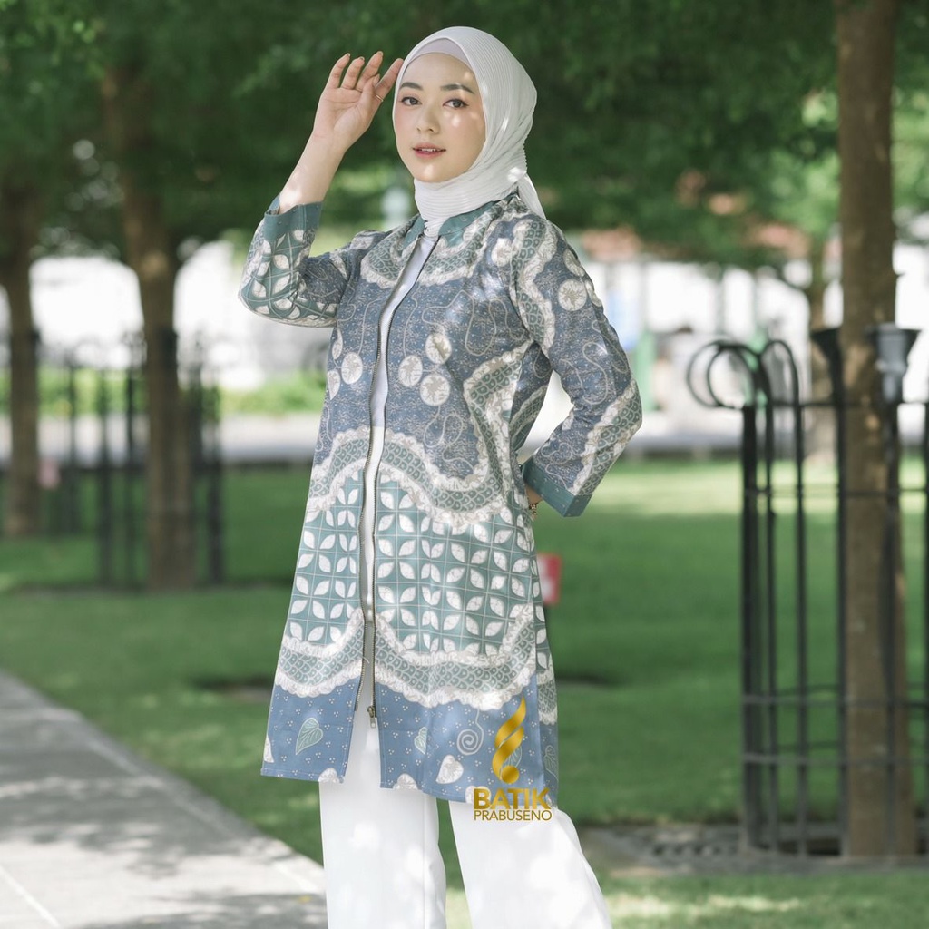 PRABUSENO // BATIK PRABUSENO FRANSISKA TUNIK ATASAN BAJU BATIK WANITA PRABUSENO / TUNIK WANITA / BLO