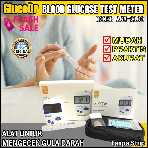 TERBARU alat test gula darah gluco dr alat pengecek kadar gula darah diabetes akurat terbaik origina