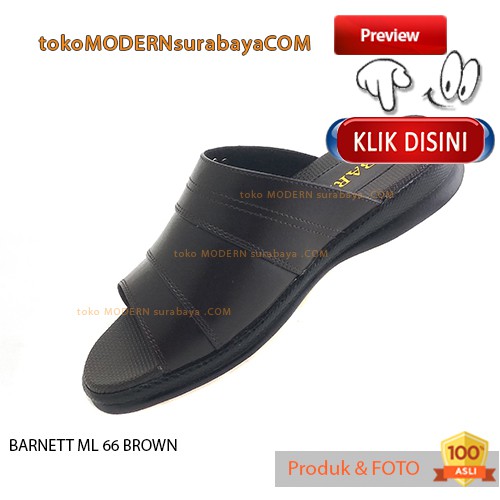 BARNETT ML 66 BROWN sandal pria casual slide sopan