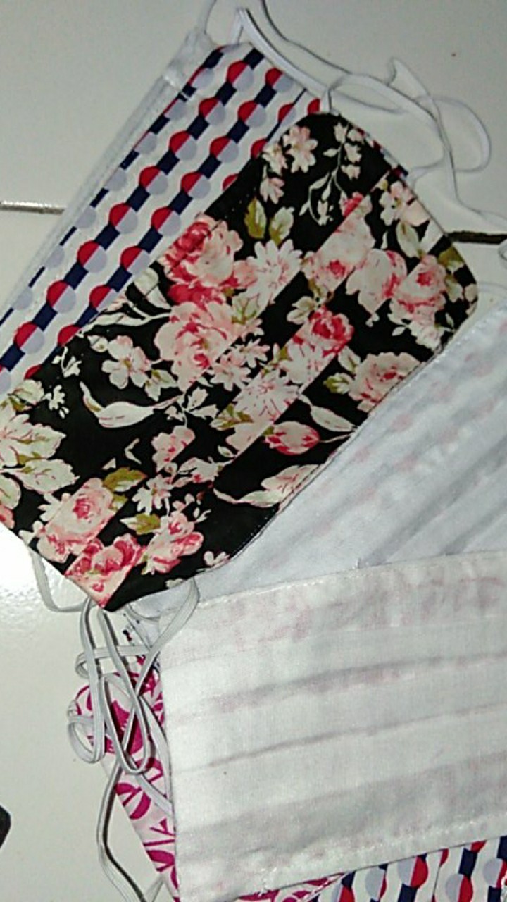 [1 Lusin] Masker Kain 3 Ply Bahan Katun Jepang Premium - Bisa Di Cuci