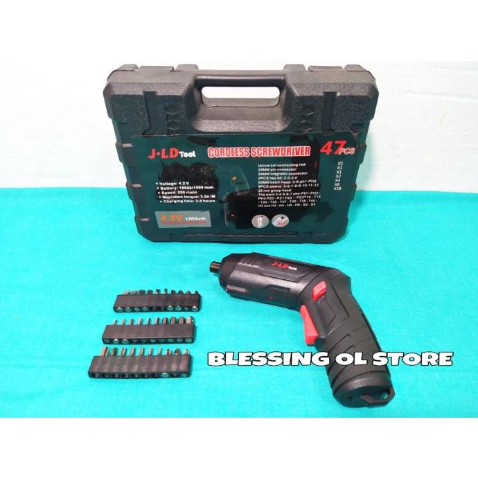 Bor Obeng / Screwdriver Mini / Bor Obeng Listrik Set 47Pc Jld Termurah