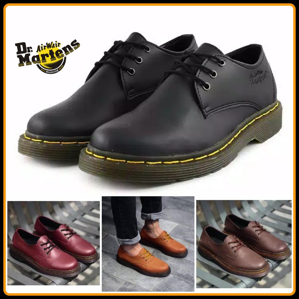 SEPATU Docmart Dr Martens Martin 3 Lubang Low Boots Pria Wanita Murah Berkualitas - Docmart