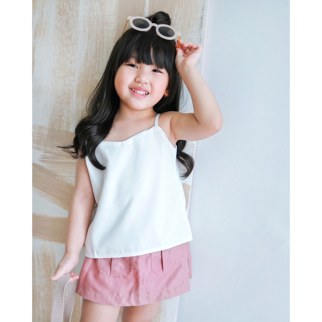 FEY CAMISOLE | Atasan Anak Perempuan | Tanktop Anak | Tanktop Solid Camisole | Top Anak Perempuan