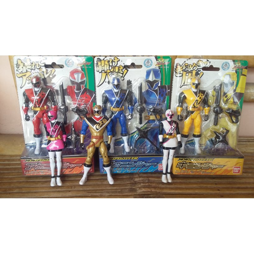 Power ranger red, blue, & yellow set