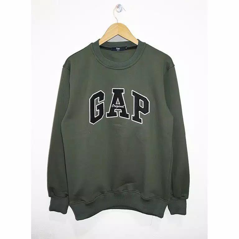 Sweater Crewneck GAP Army Logo Texs Pull Bordir Premium Unisex