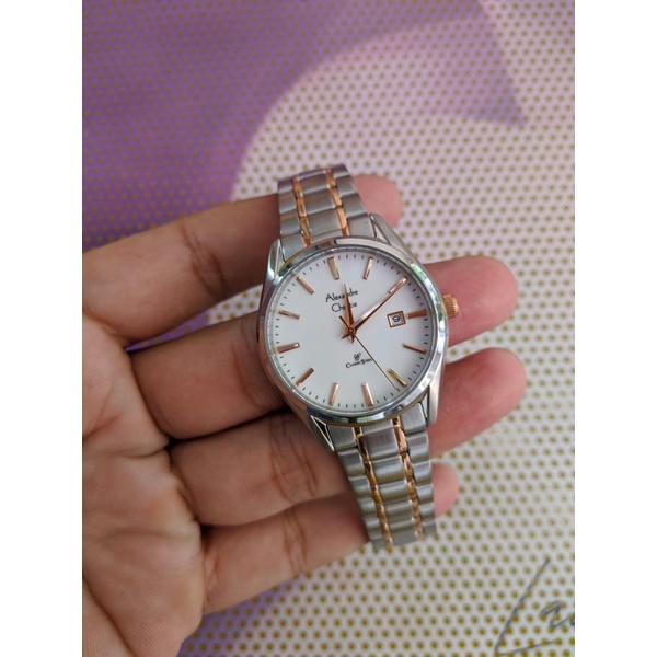 jam ac wanita pria rantai terbaru ALEXANDRE CHRISTIE AC 8554 LD