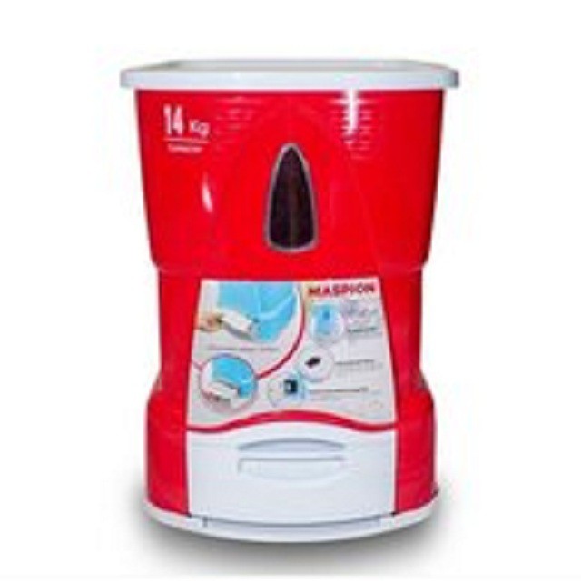 MASPION RD1400AP Rice Box Tempat Beras Kapasitas 14 Kg - WARNA MERAH