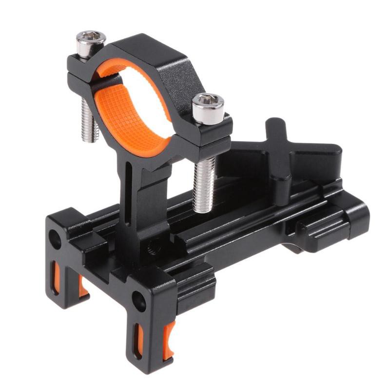 Holder Smartphone Sepeda Aluminum Handlebar Bracket Anti Slip - BM03 - Black/Orange