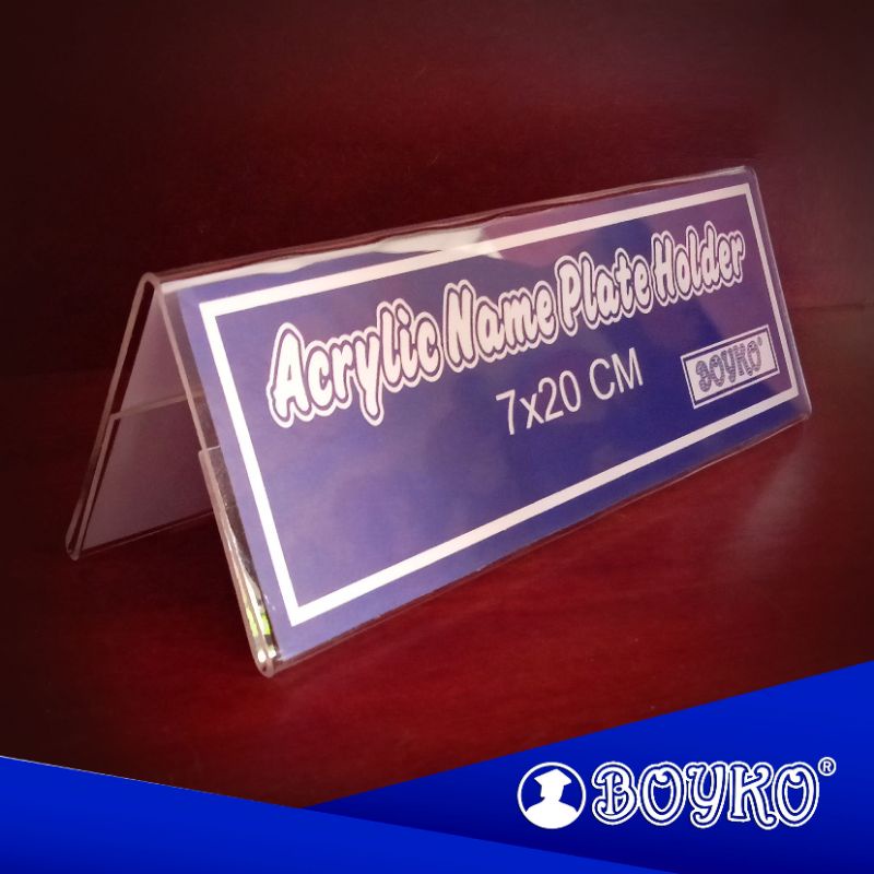 

Name plate Holder/desk name/papan nama Boyko Bolak balik/2 muka