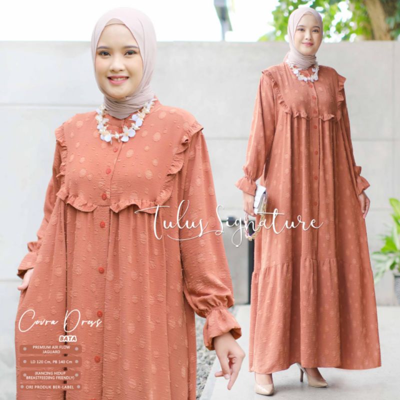 CEVRA DRESS BY TULUS SIGNATURE (DRESS MUSLIMAH MOTIF) Dress wanita modern rekomended