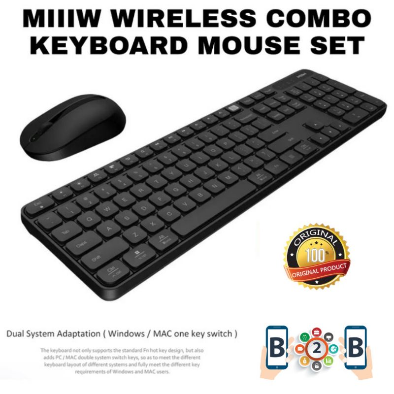 MIIIW WIRELESS COMBO Keyboard Mouse Set