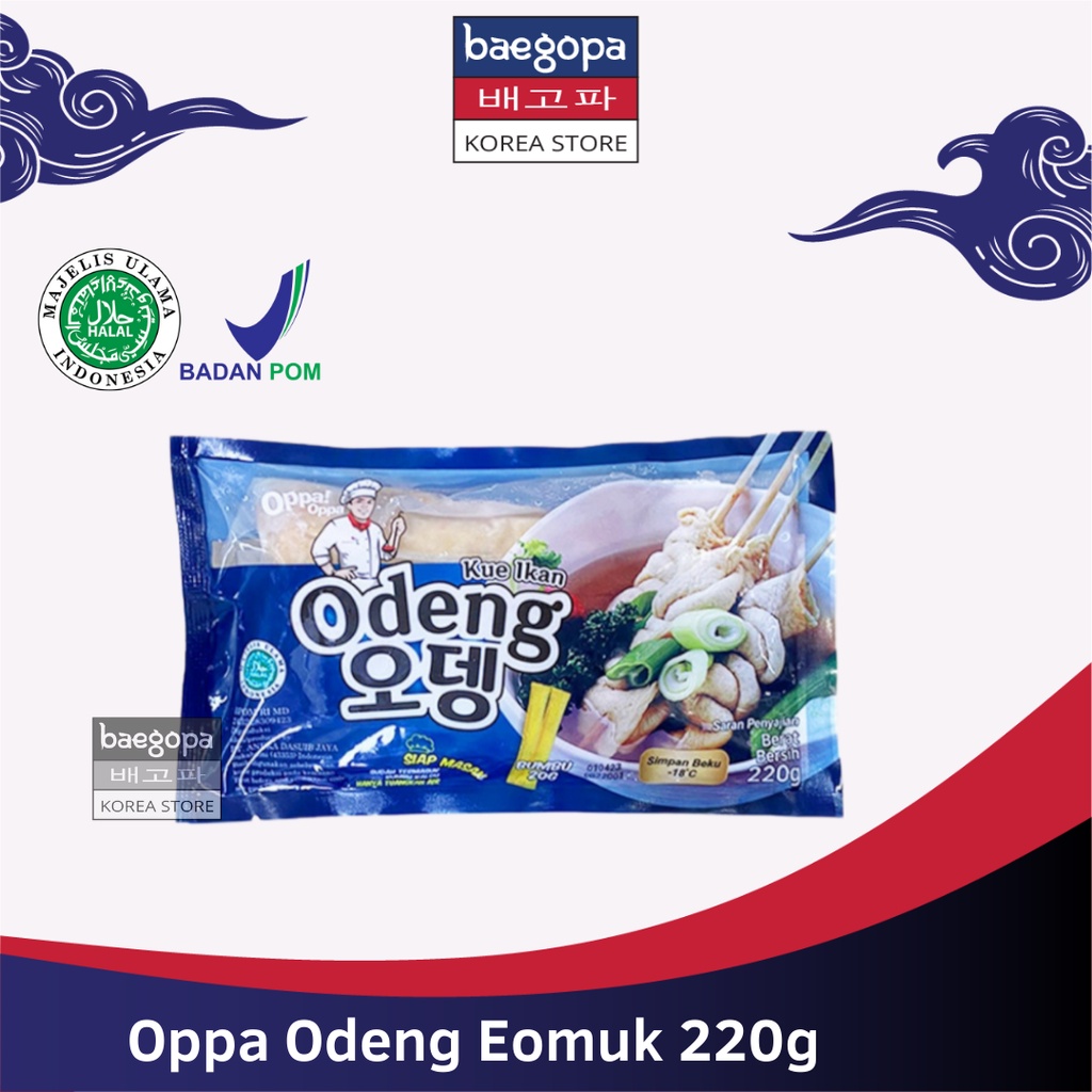 

OPPA Odeng 200 g + Bumbu 20 g Halal | Korean Fish Cake | Eomuk Kotak