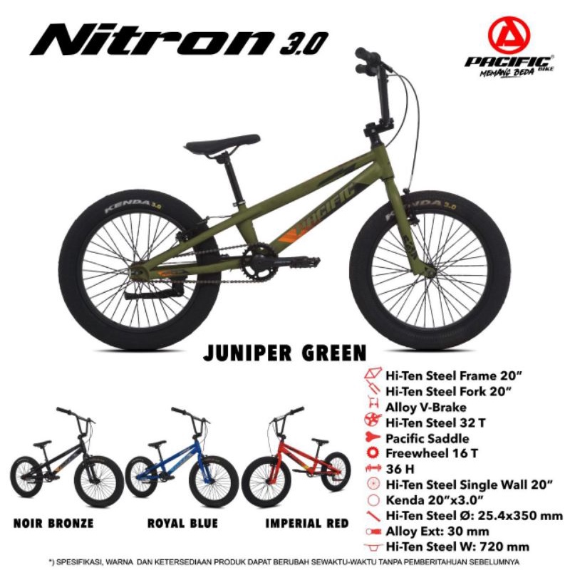 Sepeda BMX 20" Pacific Nitron ban 3.0 besar / Sepeda Anak 20" Pacific Nitron Ban 3.0 Besar