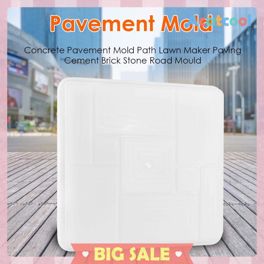 Concrete Pavement Mold Path Lawn Maker Paving Cement Brick Stone Road Mould