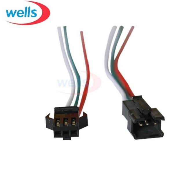ASLI Socket wire 3 pin soket kabel 3pin 3p for led power RC battery charge