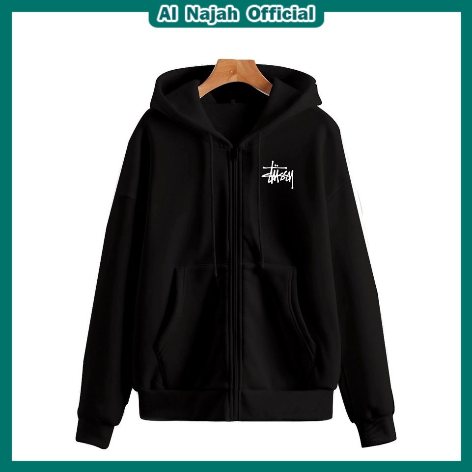 Bayar ditempat (Cod) - Zumper Pria Stussy Jeket Distro Terbaru 2022 Zipper Resleting Stussy