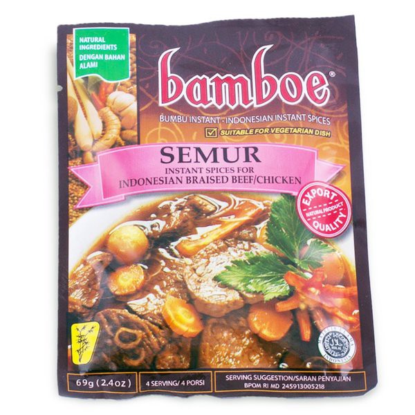 

BAMBOE Spices Braised Beef and Chicken - Bumbu Instant Semur 69gr