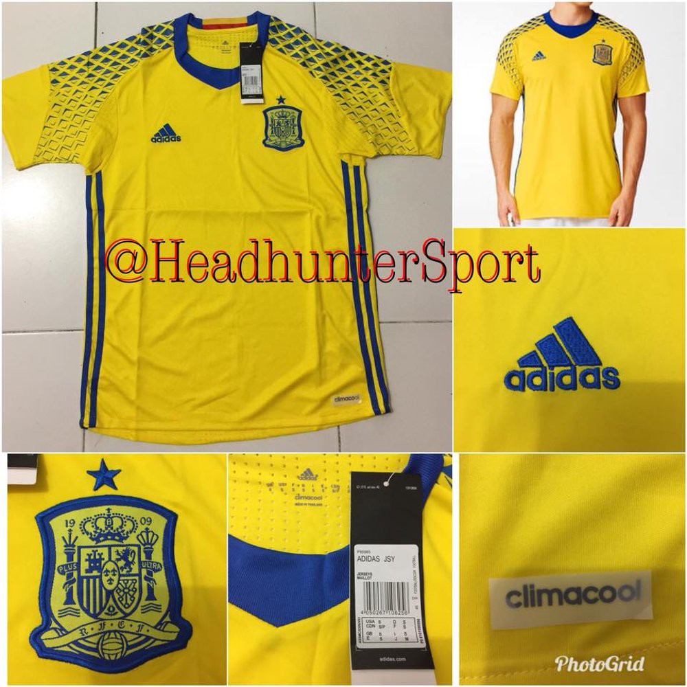 Dijual JERSEY SPAIN SPANYOL GOALKEEPER KIPER 2016 GRADE ORI TOP QUALITY Diskon