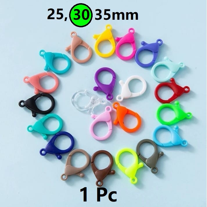 Kaitan Kokot Udang Plastik Claps Plastik Uk 30mm Warna/i Doff Harga/Pc