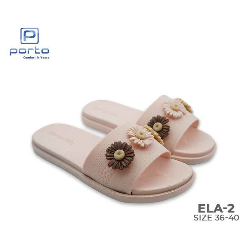 Sandal porto lady ela-2 sandal porto wanita sandal korea cantik sandal slop import cod terlaris