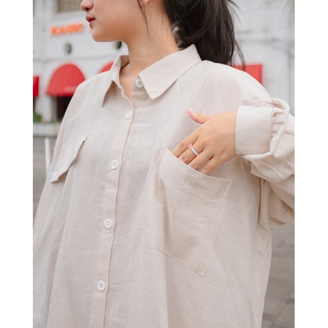 OVERSIZE LINEN TWO POCKET BY VITAFA ID