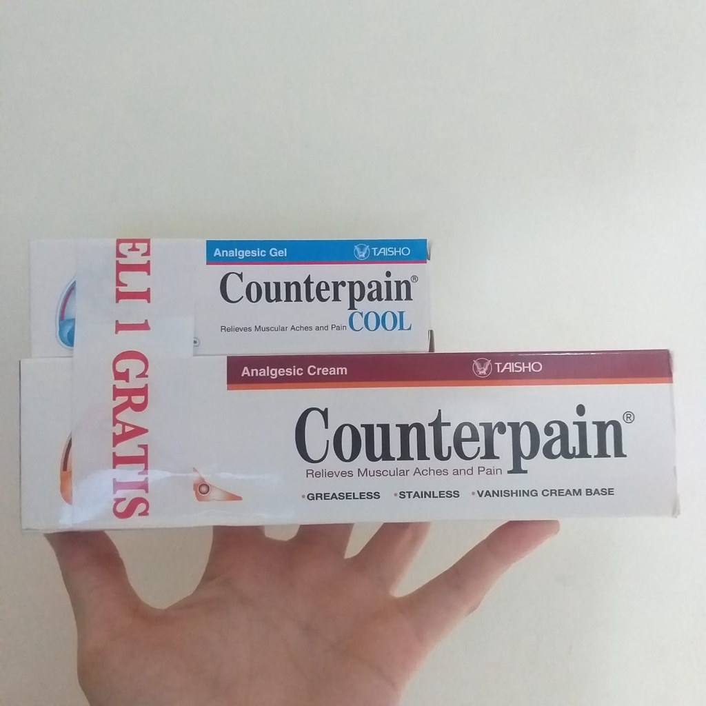 Counterpain 120gram FREE Counterpain Cool 30gram Termurah