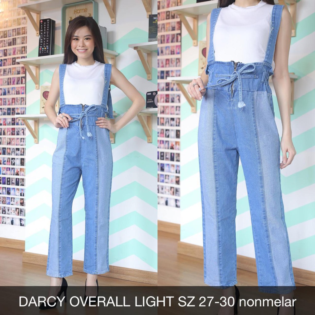 JUMPSUIT JEANS WANITA OVERALL DARCY DARK