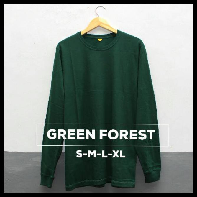 Cetta Clothing Kaos  Polos  Engan Panjang Green Forest 