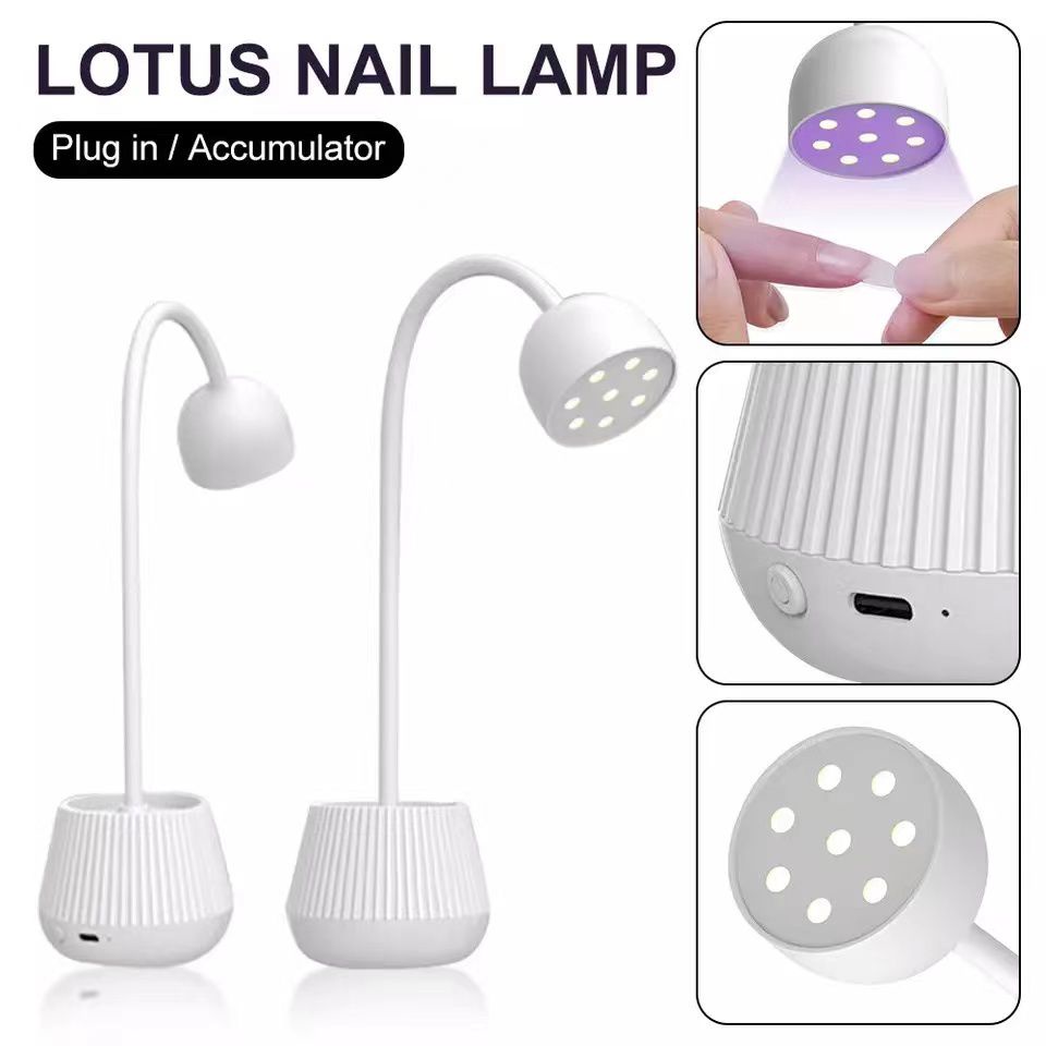 Lotus Lamp Uv Led 24 Watt Wireless / Bentuk Lampu Pengering Kutek Polygel Nail Extension / Pengering Kutek Gel