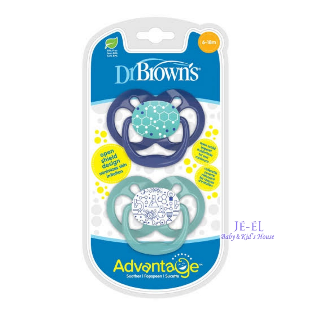 Dr Brown's Advantage Pacifier / Kompeng Dot Bayi Dr Brown's