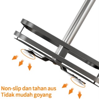 （COD) 2/3 Susun Rak Bumbu Putar Berputar 360 Derajat Rak Bumbu Dapur Stainless Rotate Kitchen Spice Rack Organizer Penyimpanan rak serbaguna