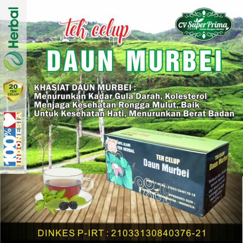 

Teh Celup Herbal Daun Murbei Anti Diabetes Mencegah Kolesterol