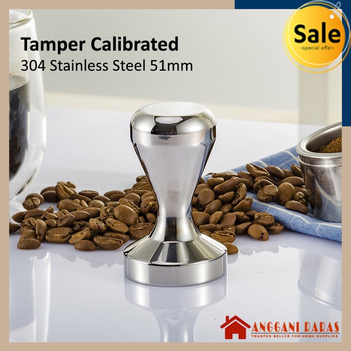 Tamper Kopi Tamper Coffee Espresso Tamping Kopi Stainless Steel 51mm