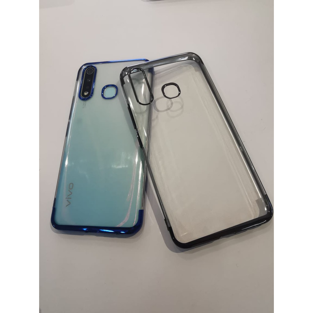 Vivo Y19 Soft Case Luxury Plating List Chrome