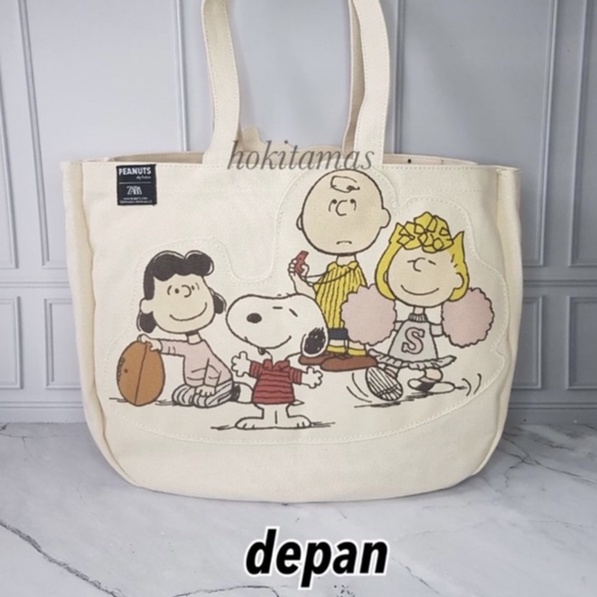 TAS TOTE  Z*RA SNOOPY/Z*RA SNOOPY/TAS WANITA Z310 Z*RAKANVAS TOTE BAG PREMIUM IMPORT