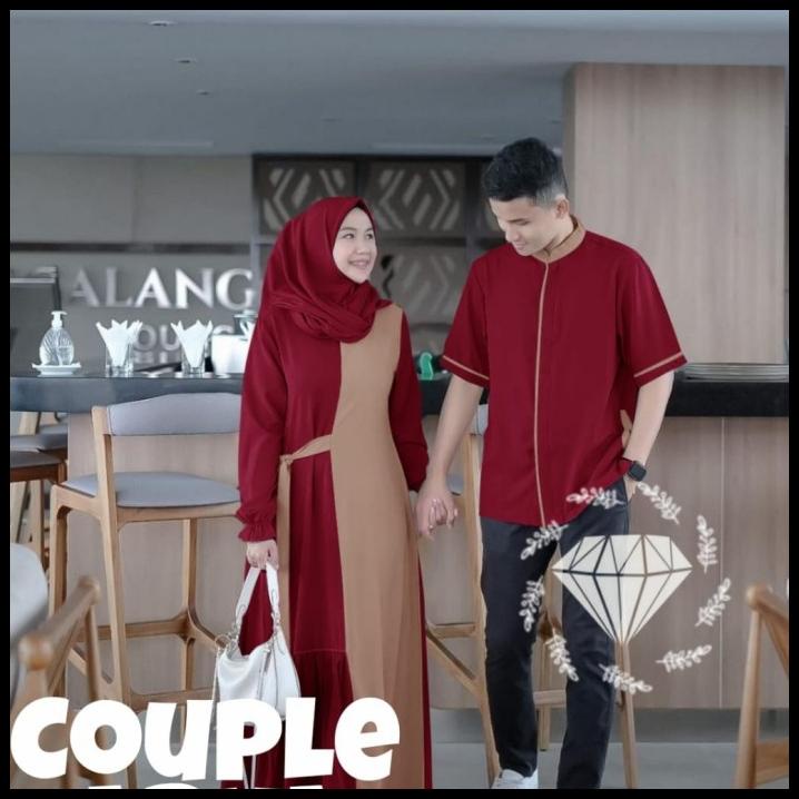 Baju Couple Remaja Muslimah-Couple Lebaran Idul Fitri-Couple Pasangan