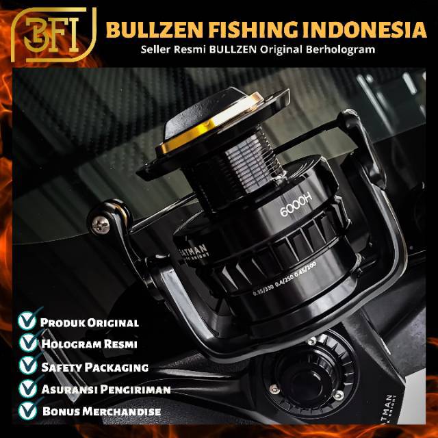 Reel BATMAN 6000H Dark Knight Series Bullzen Original Berhologram