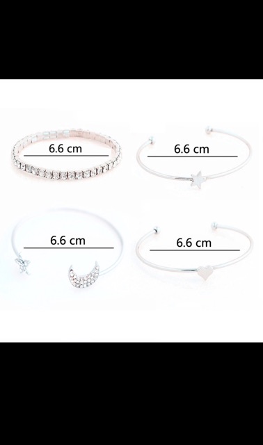 Set gelang wanita import berkualitas 4pc imitation gold or silver A28 gold or silver